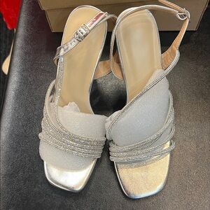 Elegant Silver Women's Heels